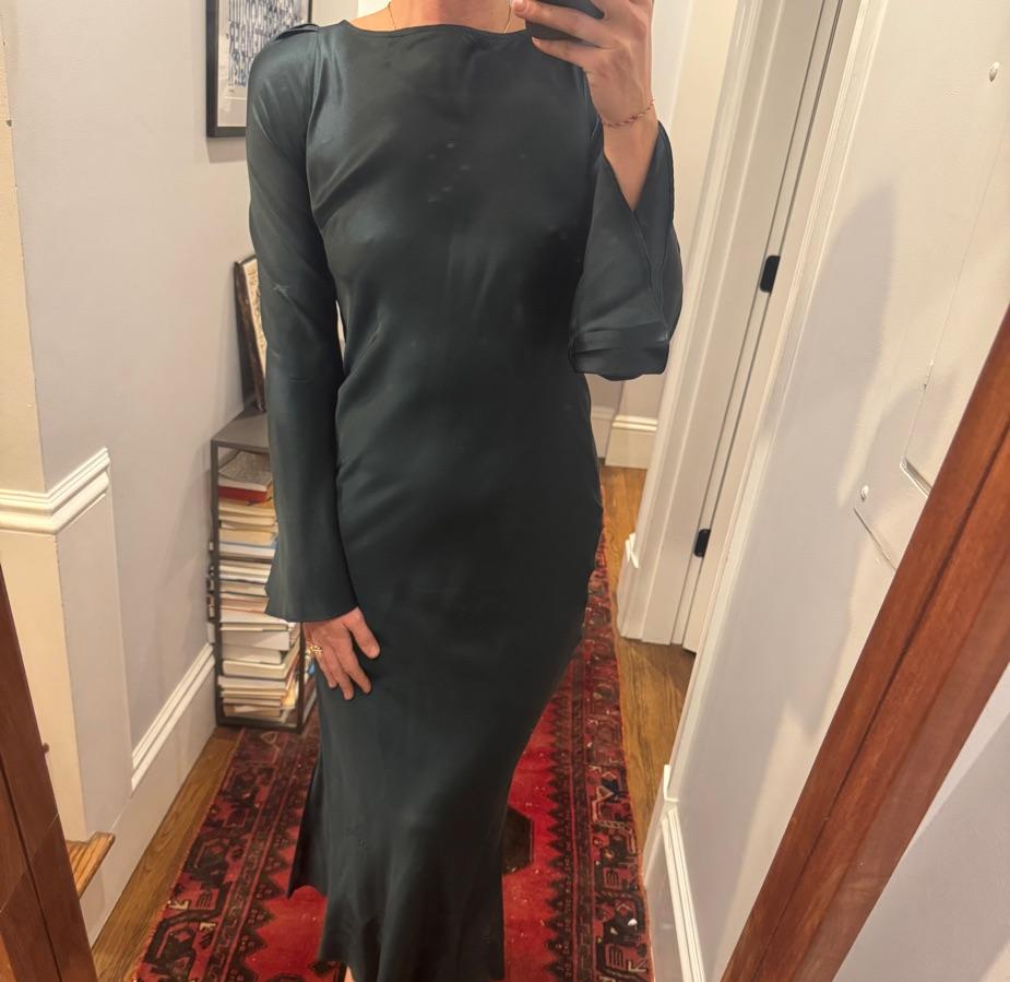 Stone cold fox silk dress