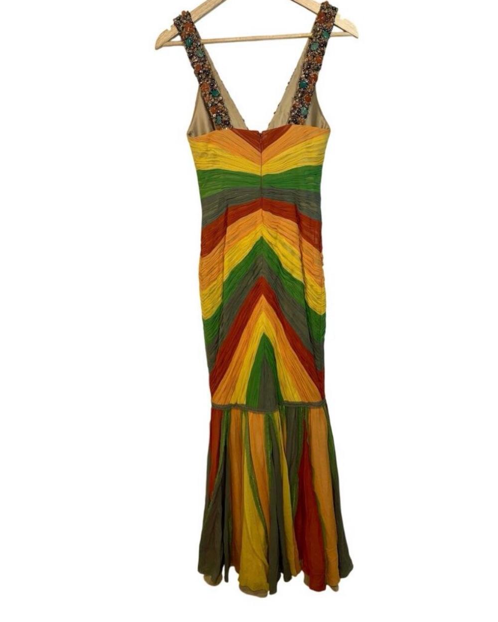Vintage Mandalay Chevron Gown — photo 2 of 4