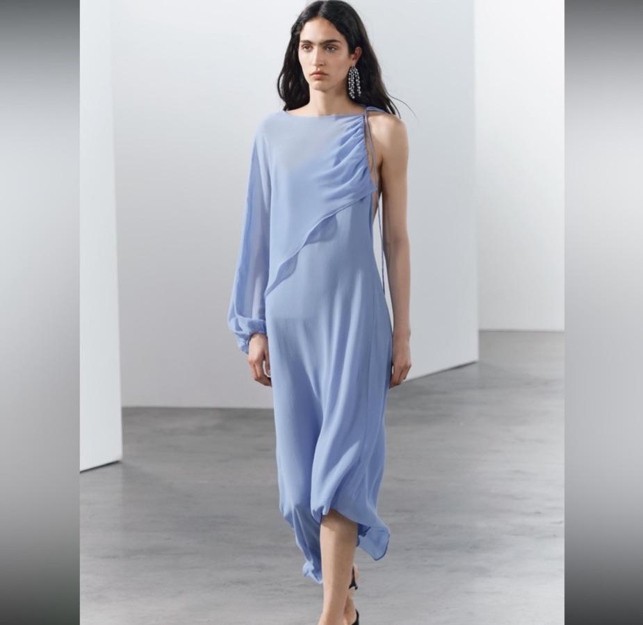 Zara Asymmetric Cape Dress  — photo 2 of 5