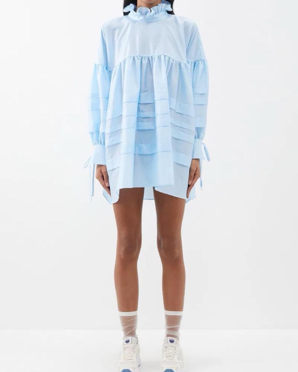 cecilie bahnsen Blue Tiered Mini Dress — photo 3 of 4