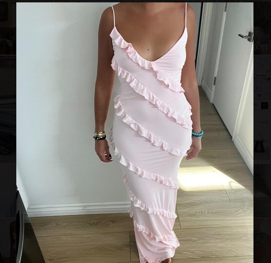 LucyintheSky pink ruffle dress — photo 2 of 4