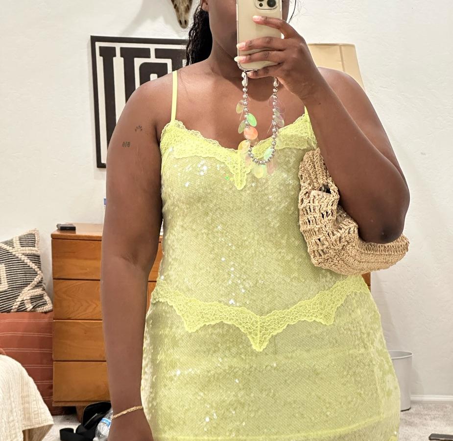Sequin Mini Slip Dress