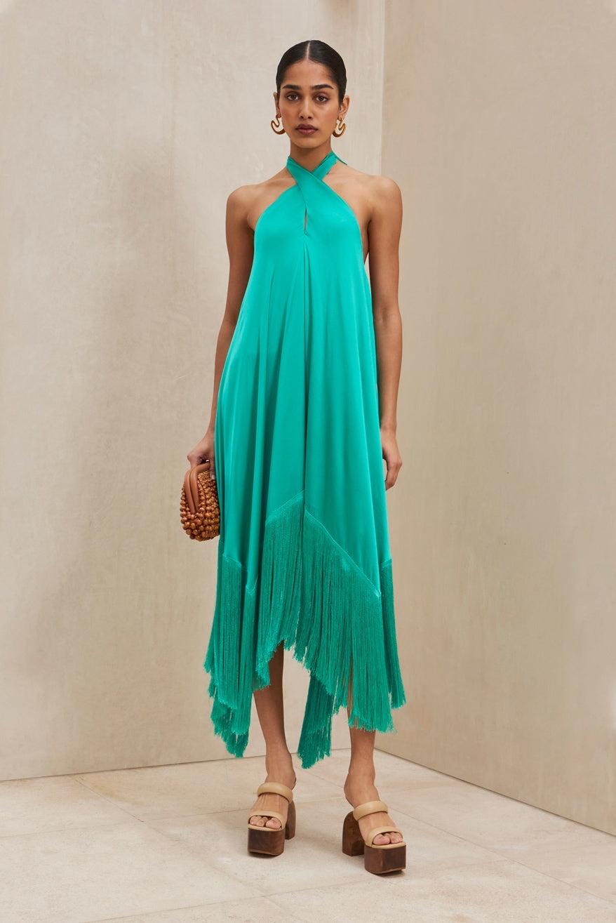 cul gaia ali halter fringe dress — photo 1 of 5
