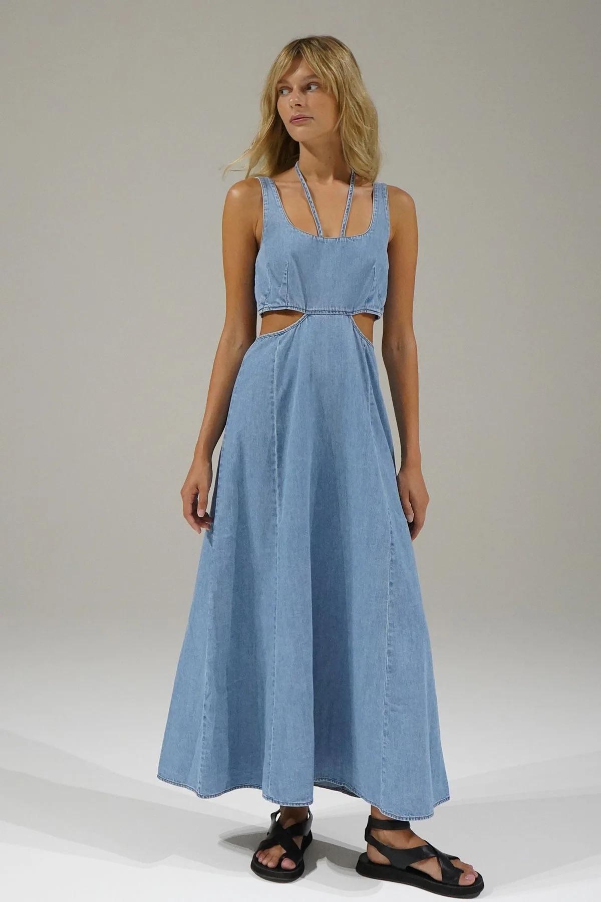 Chambray Maxi Dress — photo 1 of 3