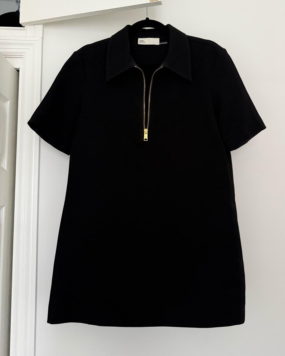 Tory Burch Black Crepe Polo Dress — photo 2 of 5