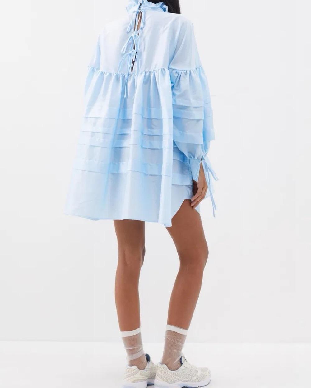 cecilie bahnsen Blue Tiered Mini Dress — photo 2 of 4