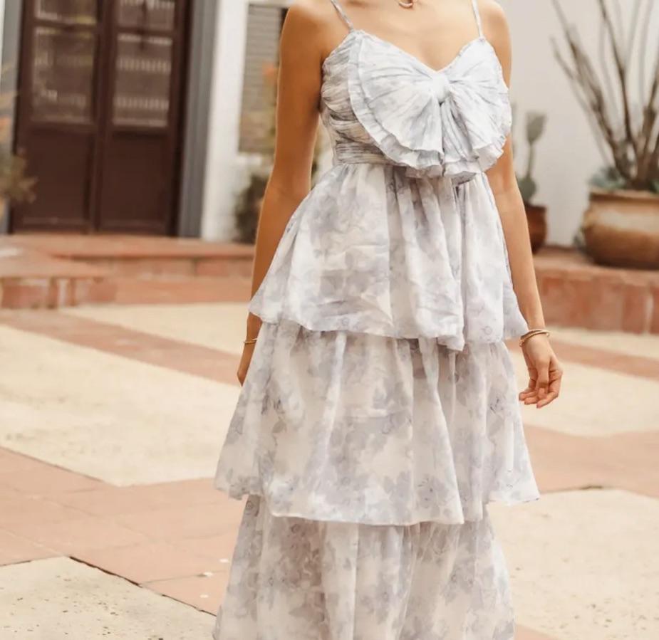 Blue and white maxi 