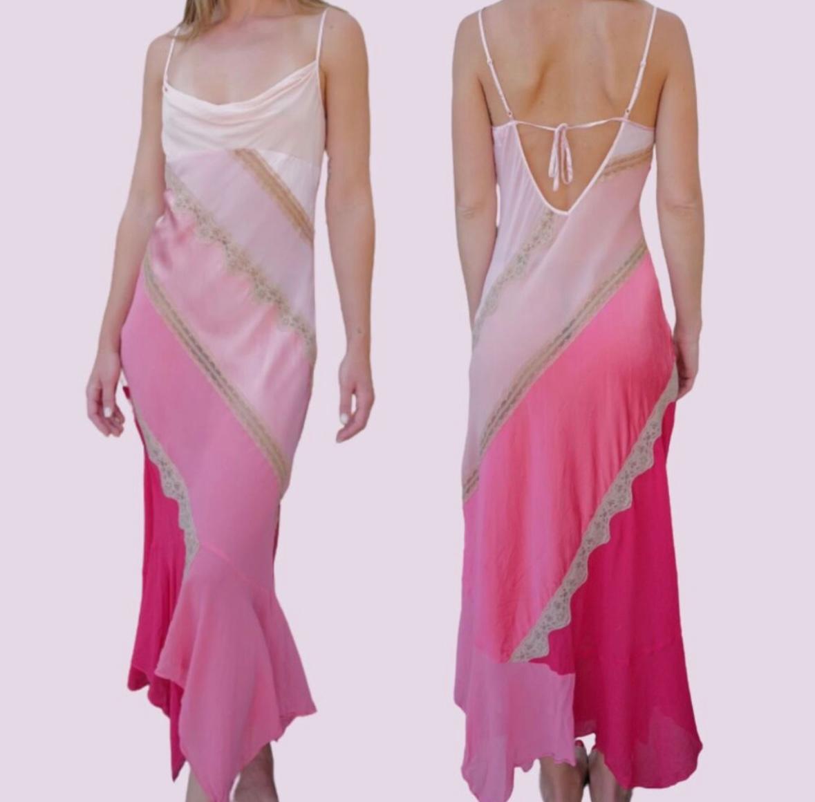 Vintage Y2K VS Pink Silk Dress