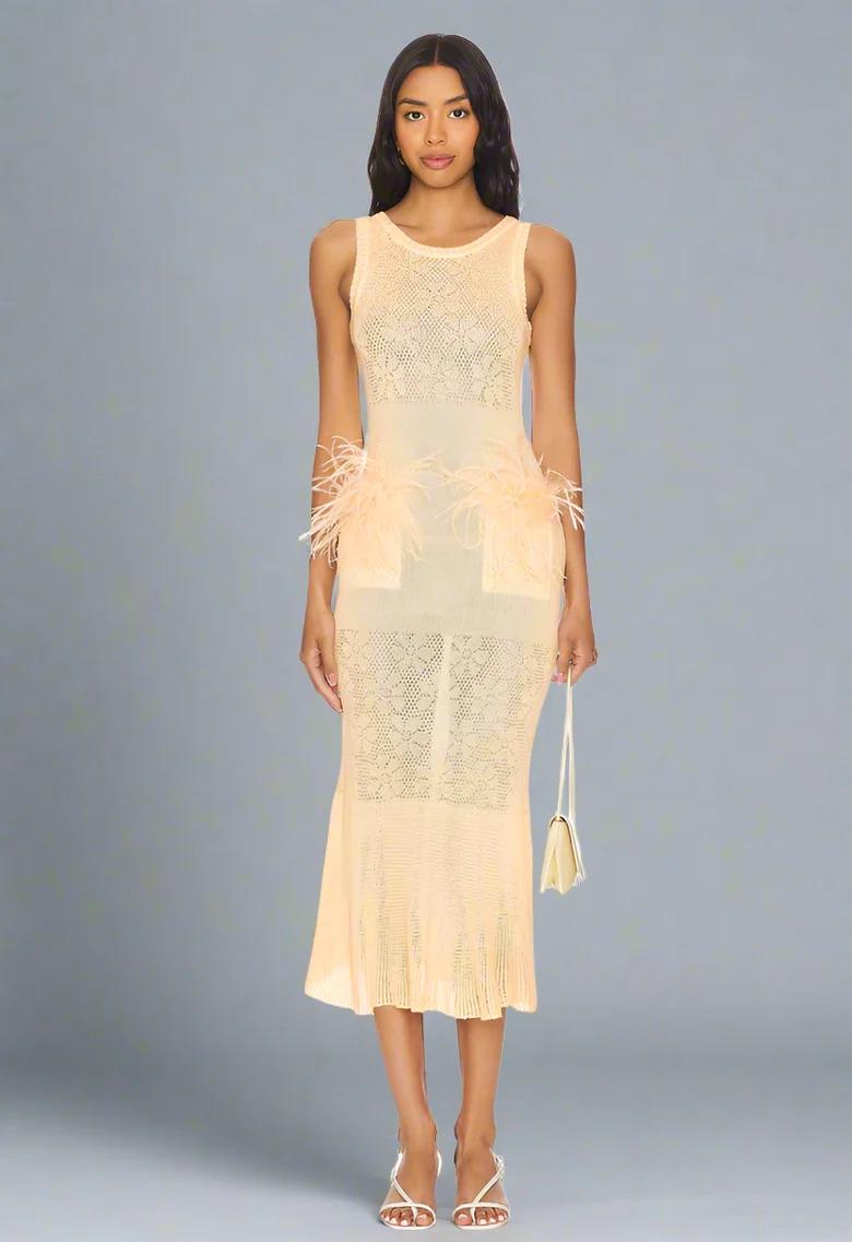 Andreeva Butter Yellow Knit Dress — photo 4 of 5