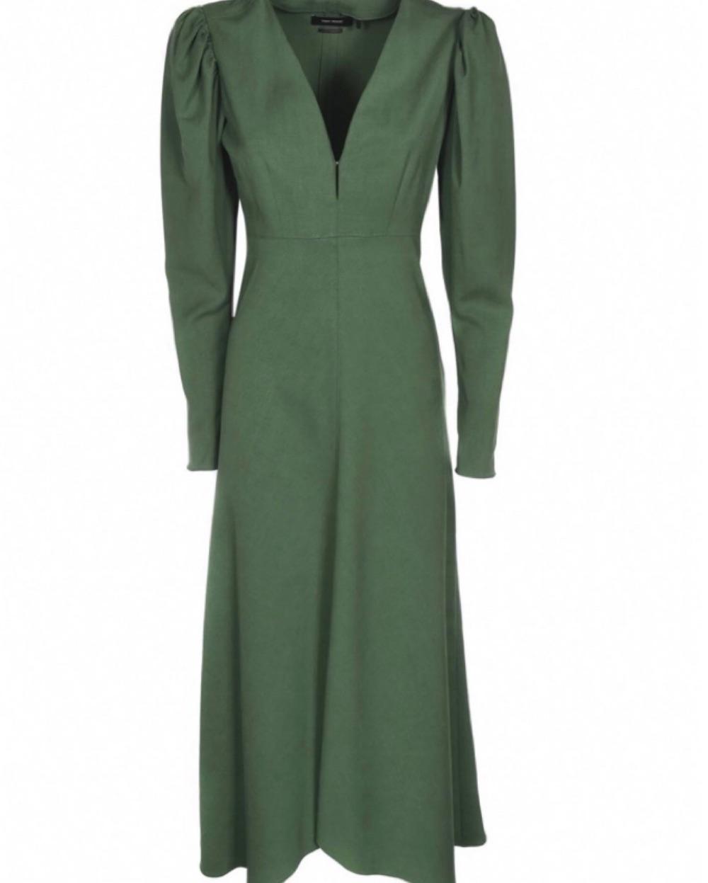 Gigot sleeve midi dress — photo 1 of 3