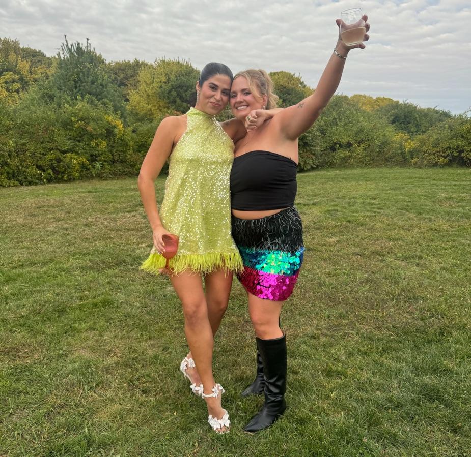 Sequin & Feather Mini Dress — photo 3 of 4