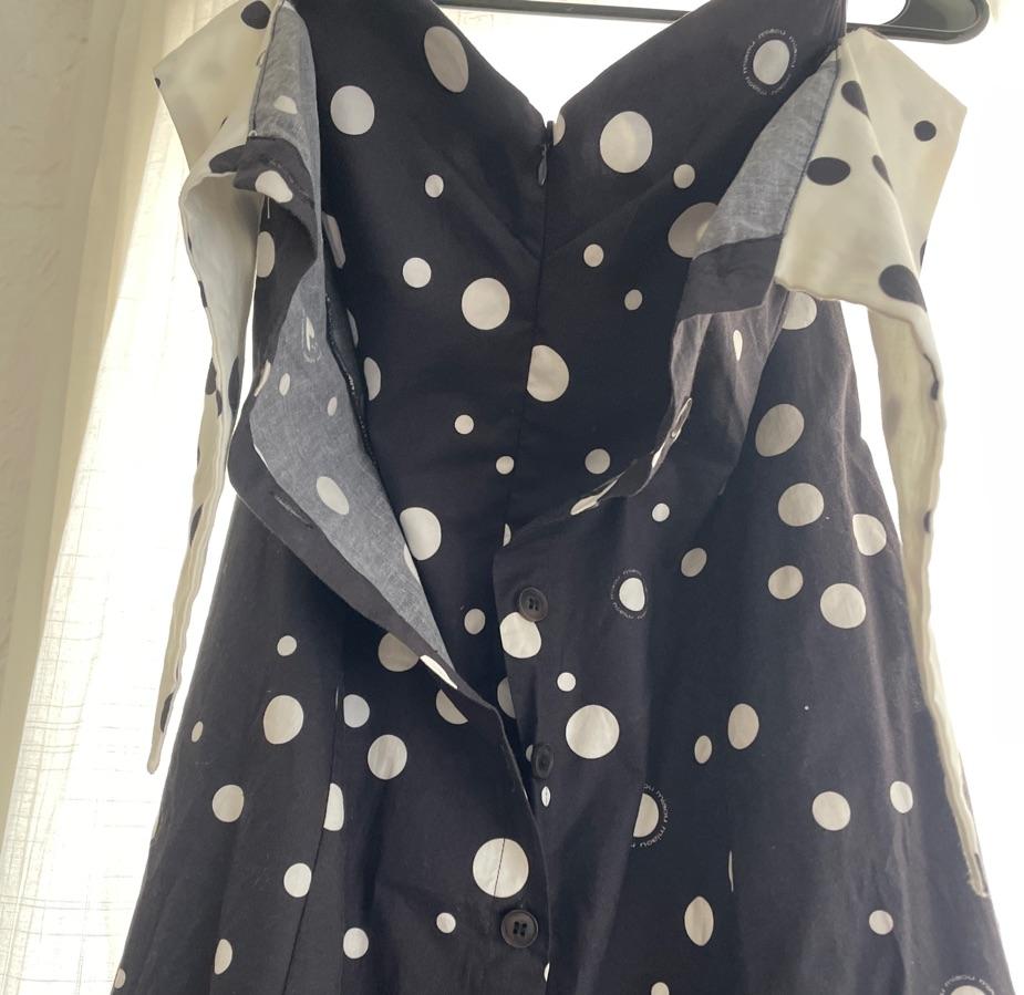 Polka Dot Strapless Midi Dress — photo 4 of 4