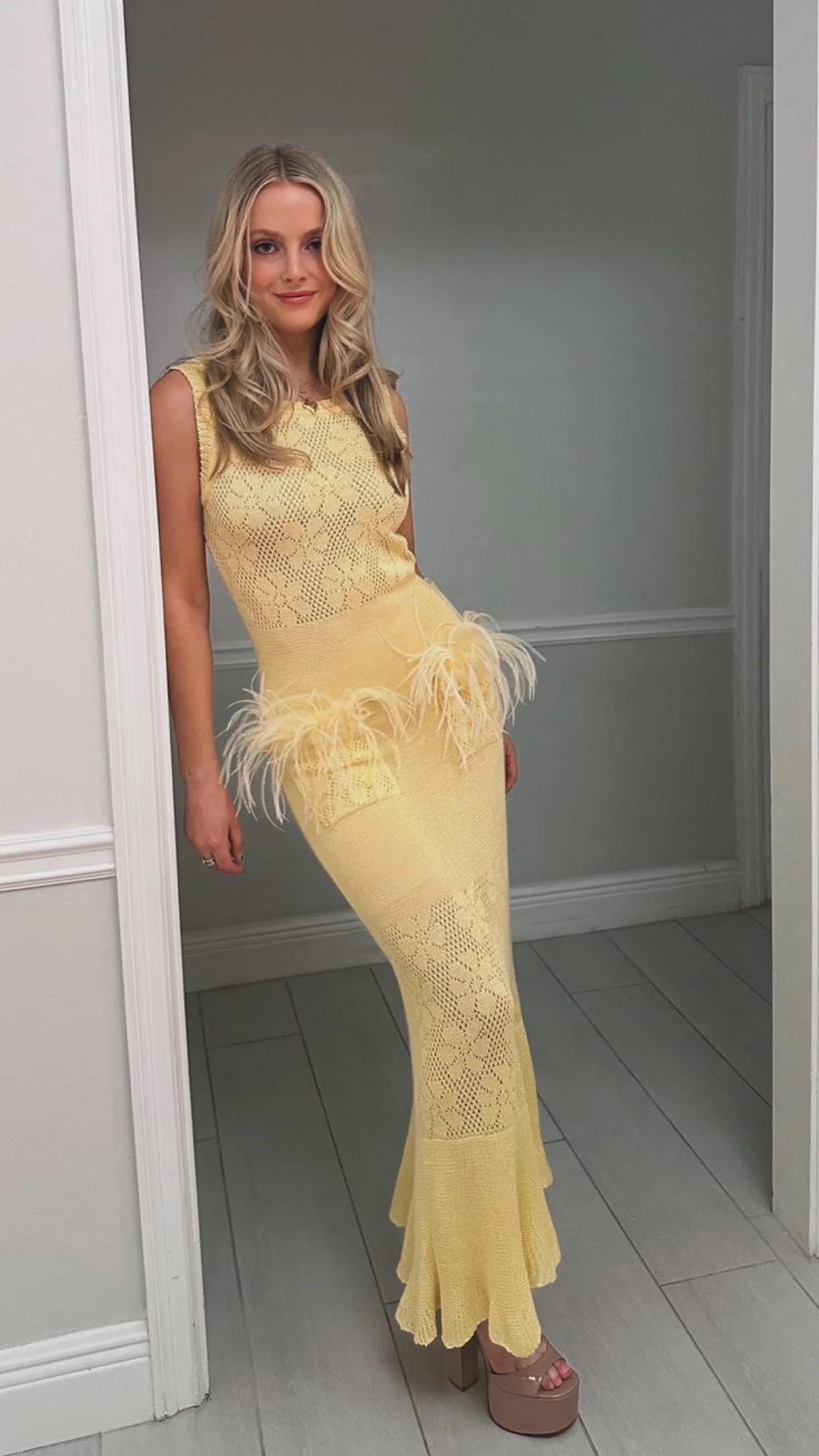 Andreeva Butter Yellow Knit Dress — photo 5 of 5