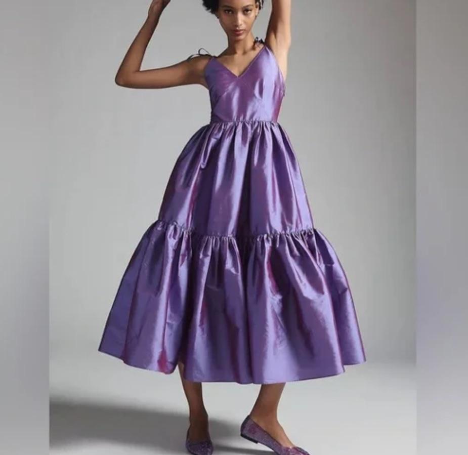 Purple Black Tie Dress — photo 5 of 5