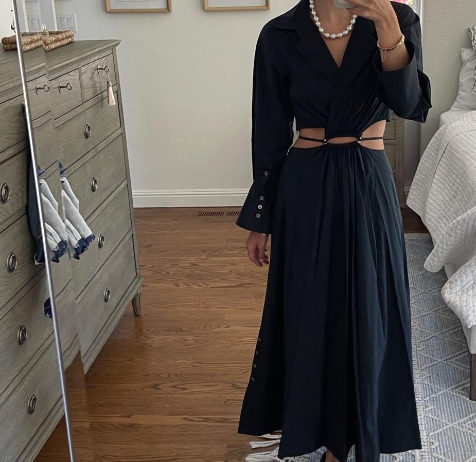 Simkhai black cut-out dress 