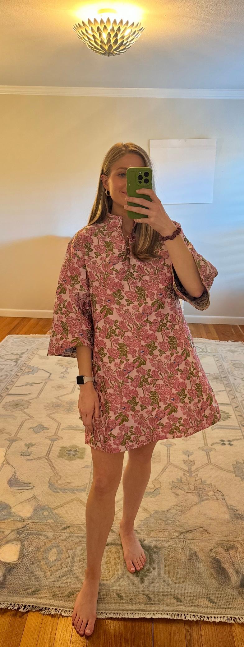 Floral Pink A-Line Dress