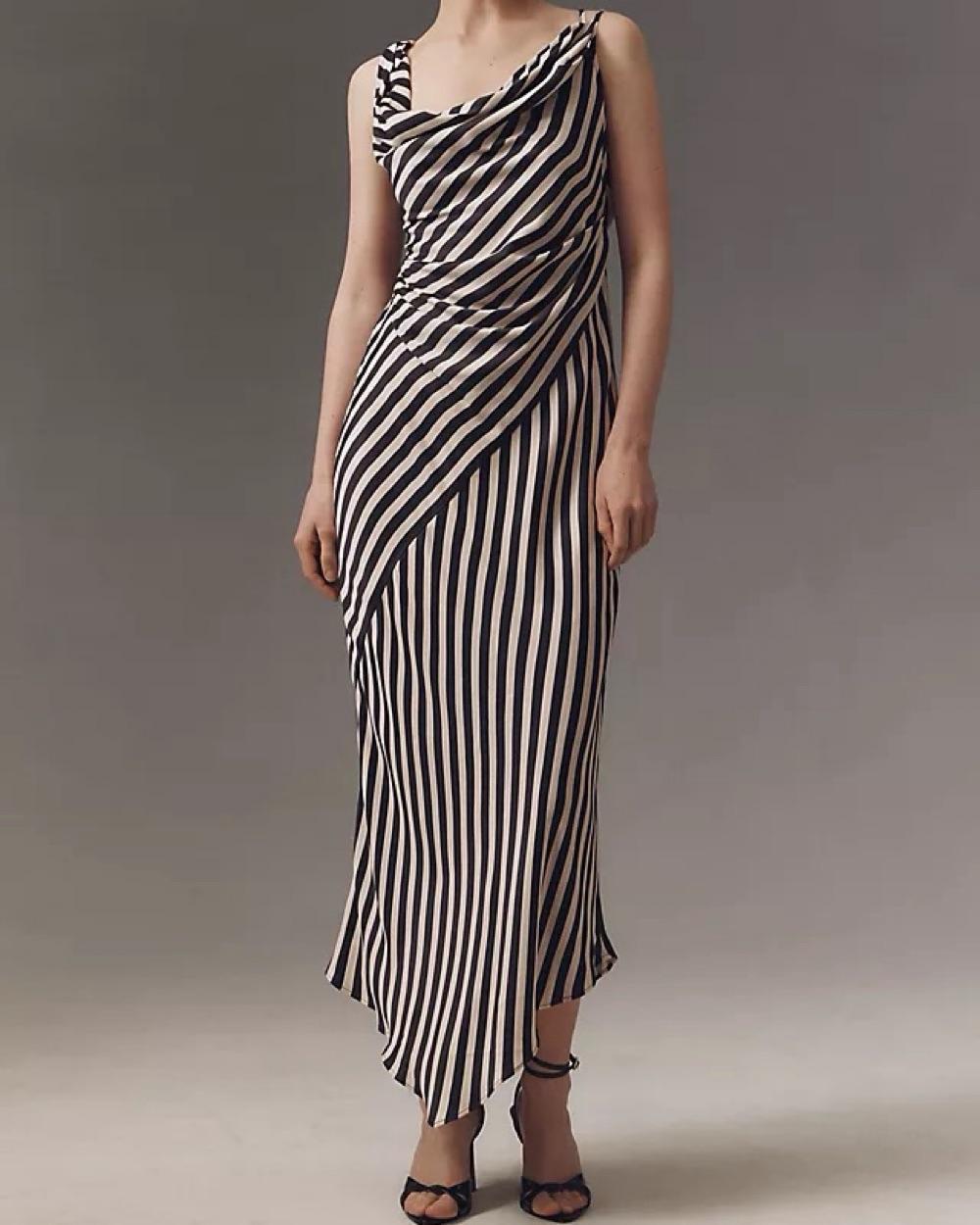 BHLDN Carissa Cowel Neck midi dress  — photo 2 of 3