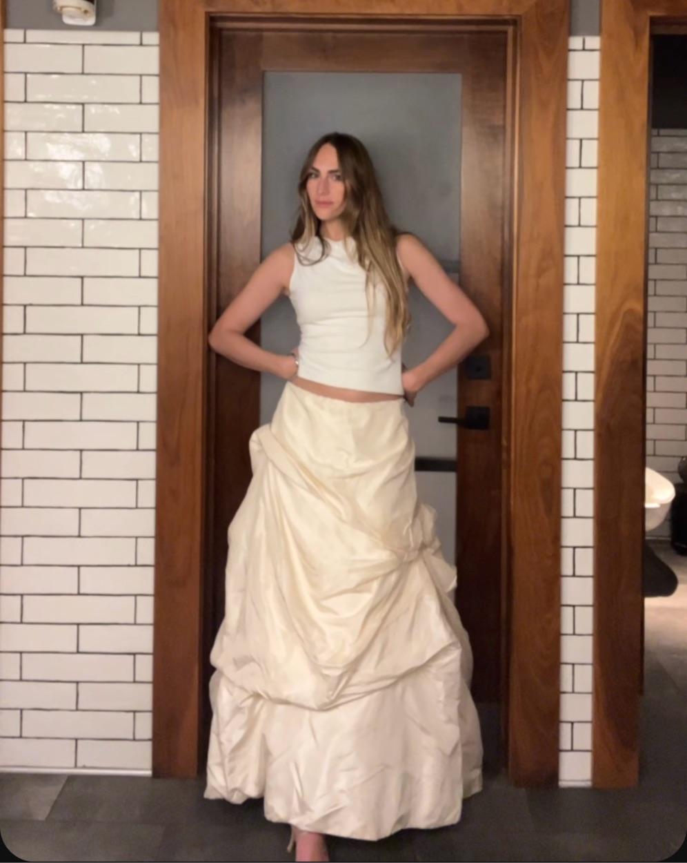 Ivory Vintage Voluminous Skirt