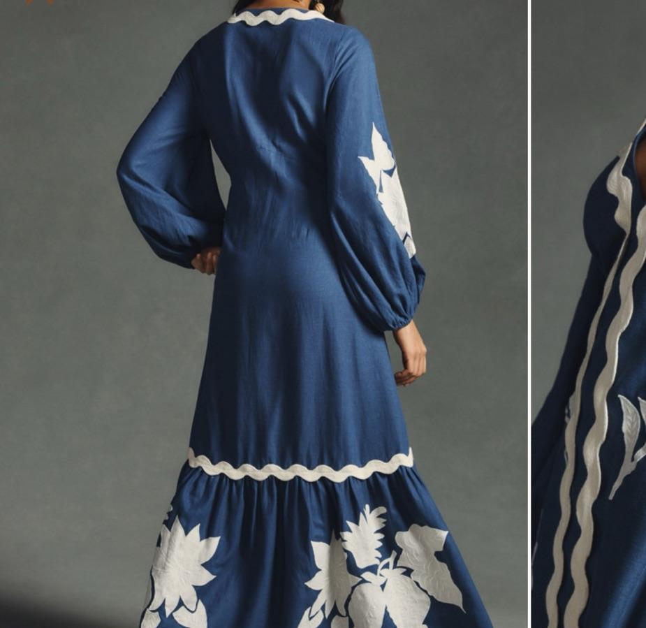 Embroidered maxi dress — photo 4 of 4