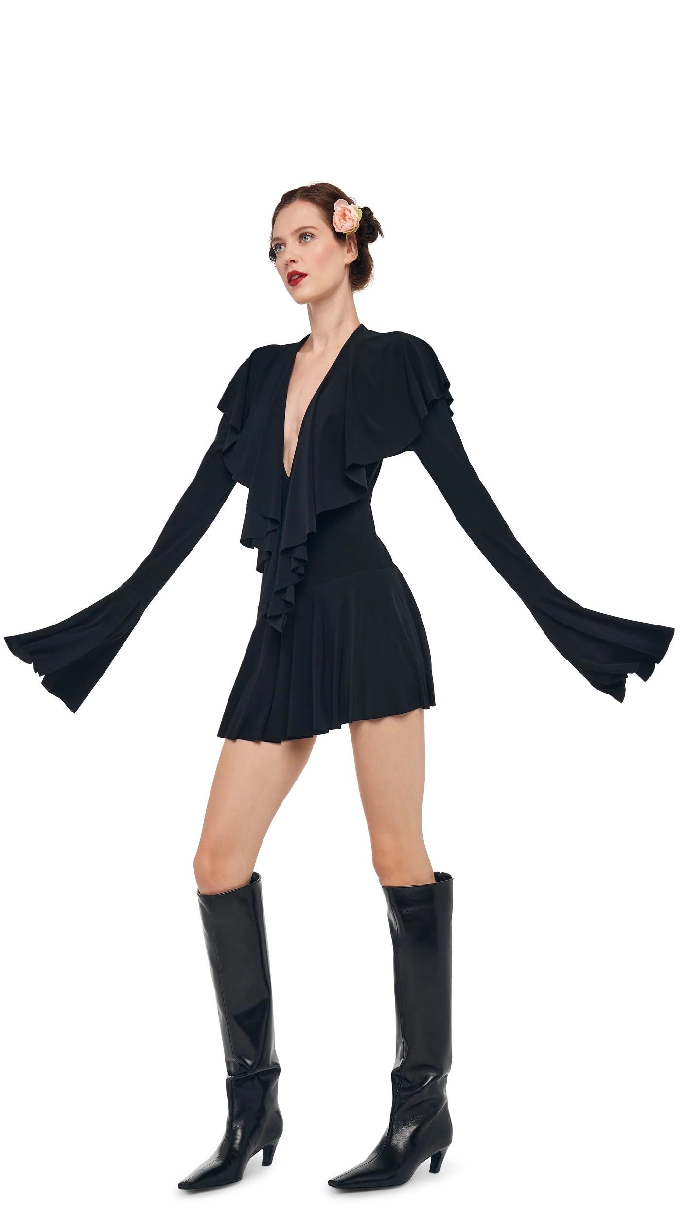Norma Kamali mini ruffle dress — photo 3 of 3