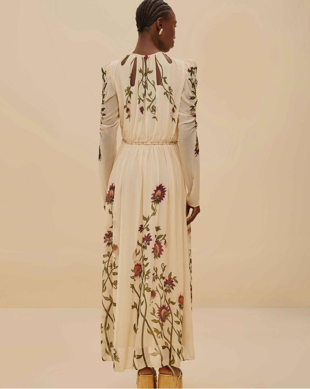 Farm Rio Floral Long Sleeve Dress — photo 3 of 3