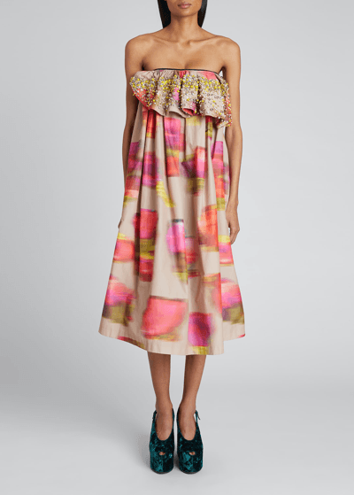 dries van noten embellished midi dress