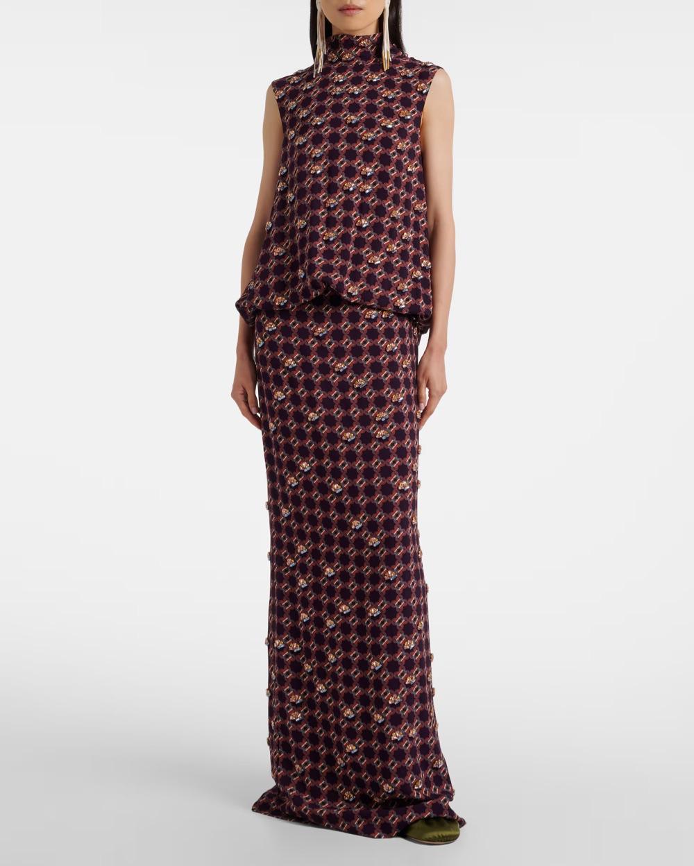 dries van noten embellished dress