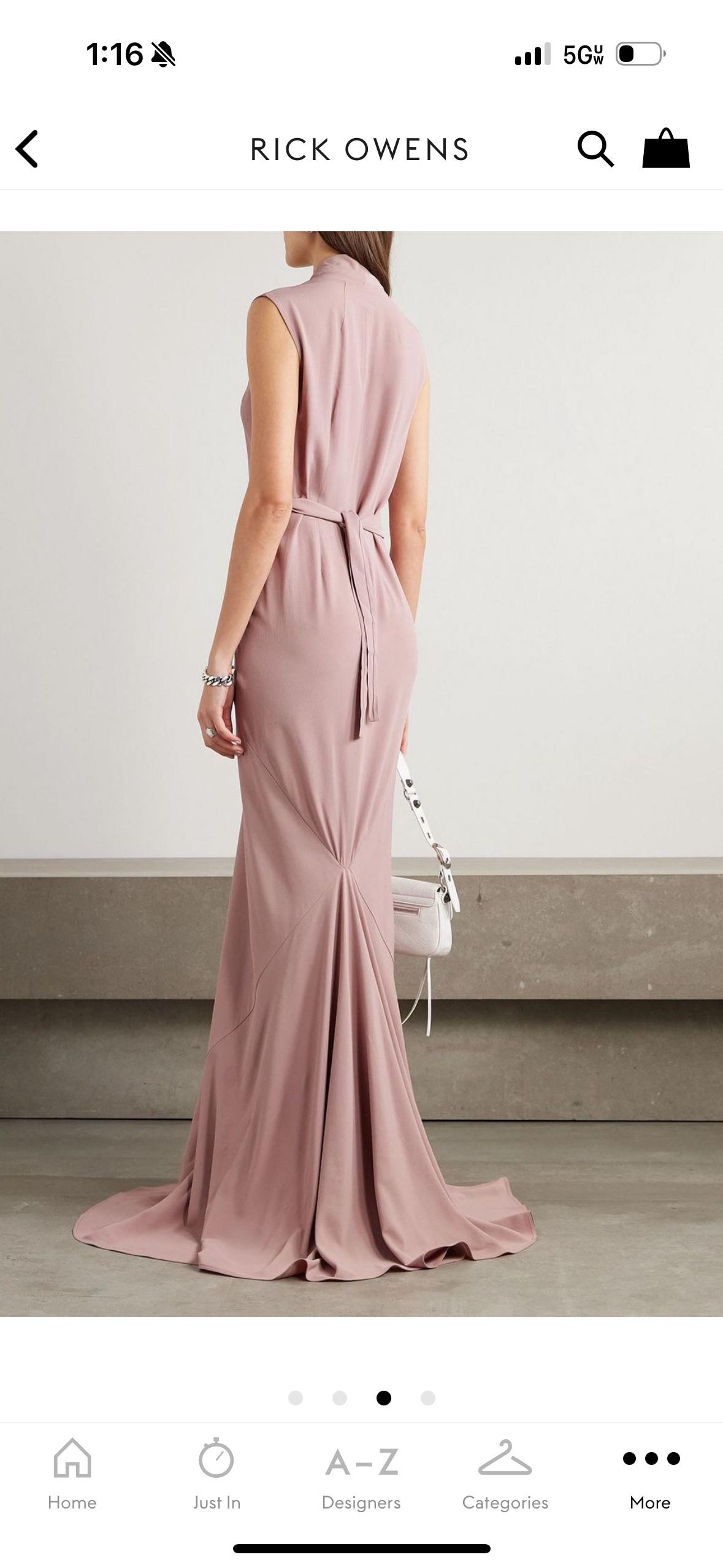 Rick Owens Crepe Wrap Gown — photo 2 of 3