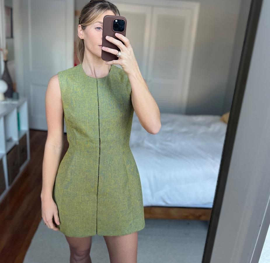 Tory Burch hook and eye tunic in green  — photo 2 of 2