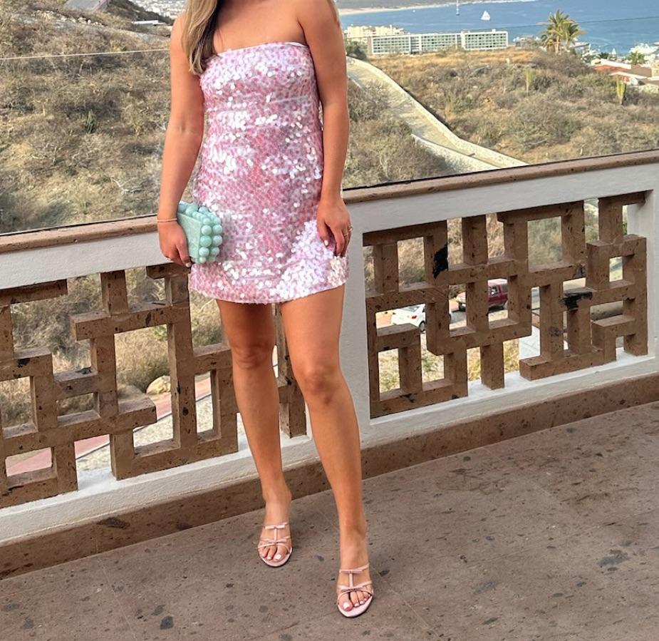 Susana Monaco Sequin Tube Dress in Ballet Slipper  — photo 5 of 5
