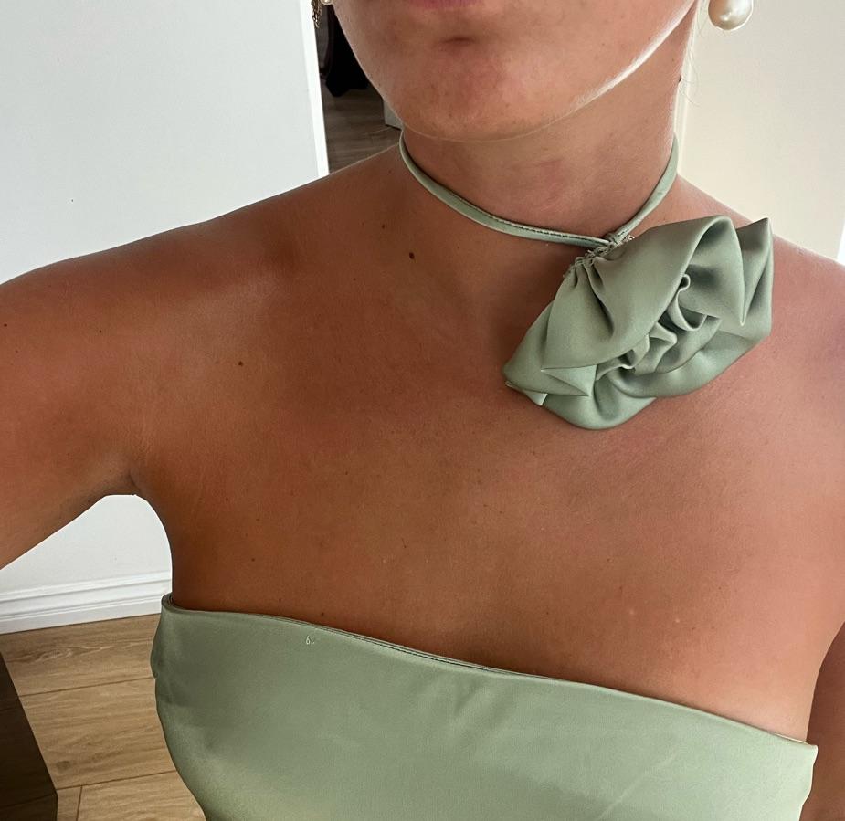WeWoreWhat green silk dress — photo 4 of 5