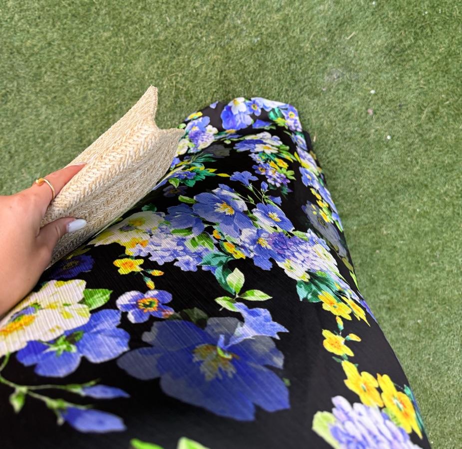 Line and Dot Bloom Halter Neck Maxi Dress — photo 4 of 4
