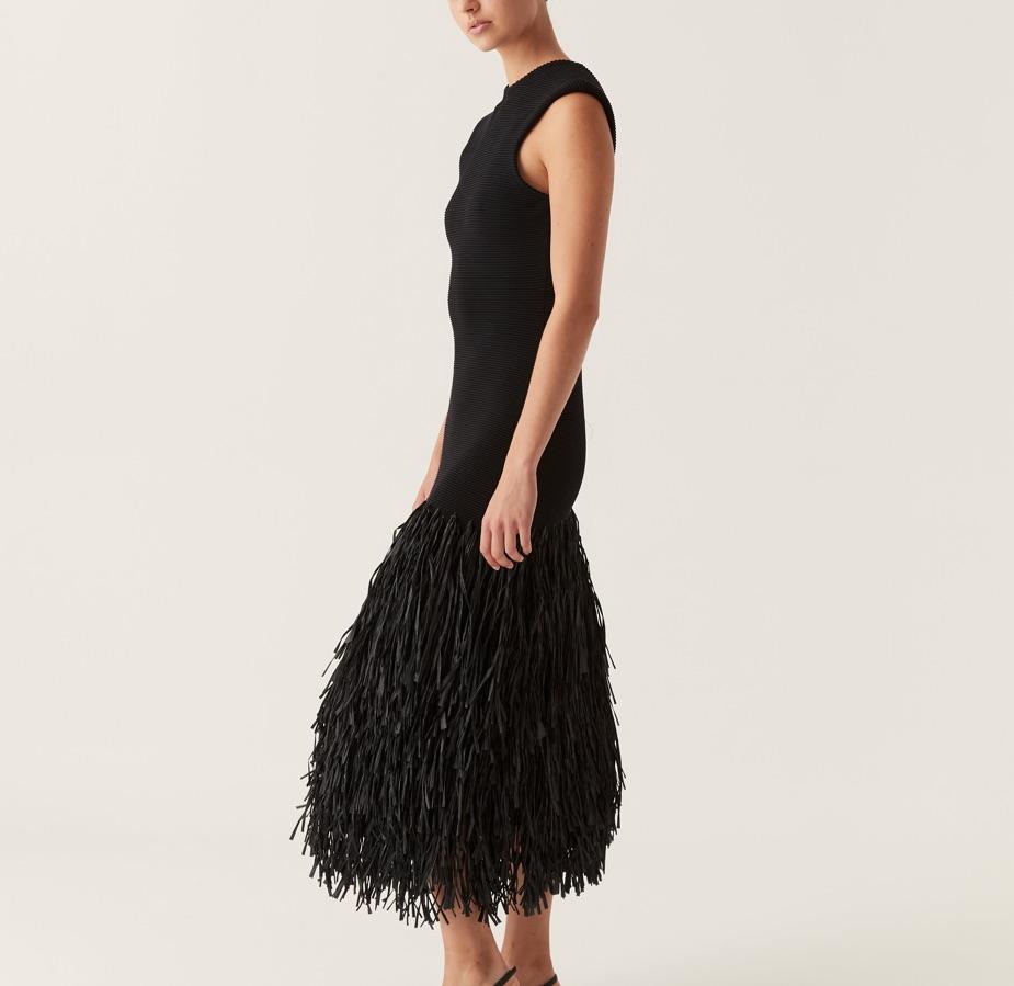 Rushes Raffia Knit Midi Dress — photo 2 of 3