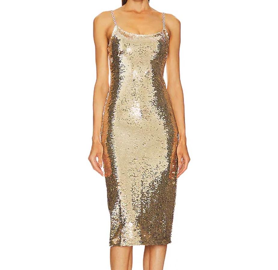 Amanda Uprichard Gold Sequin — photo 3 of 5