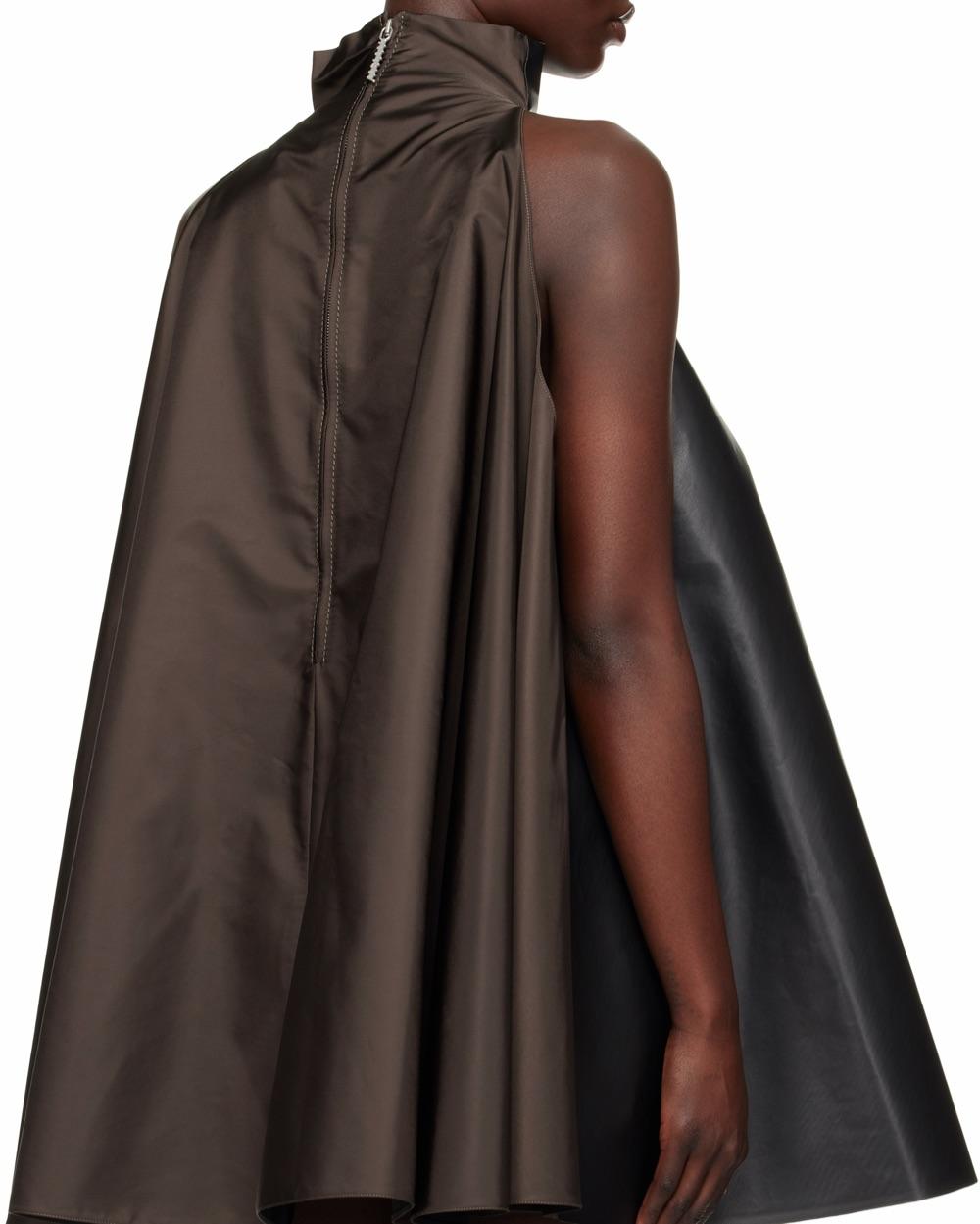 Black A-Line Leather Halter Dress — photo 5 of 6