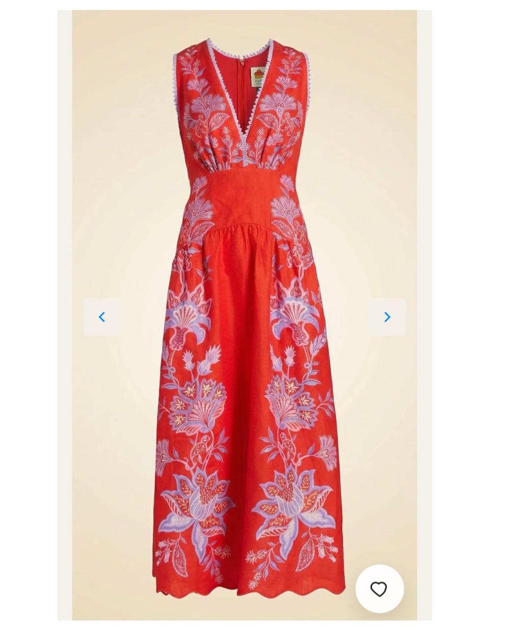 Porcelain Garden Linen Midi-Dress — photo 2 of 2
