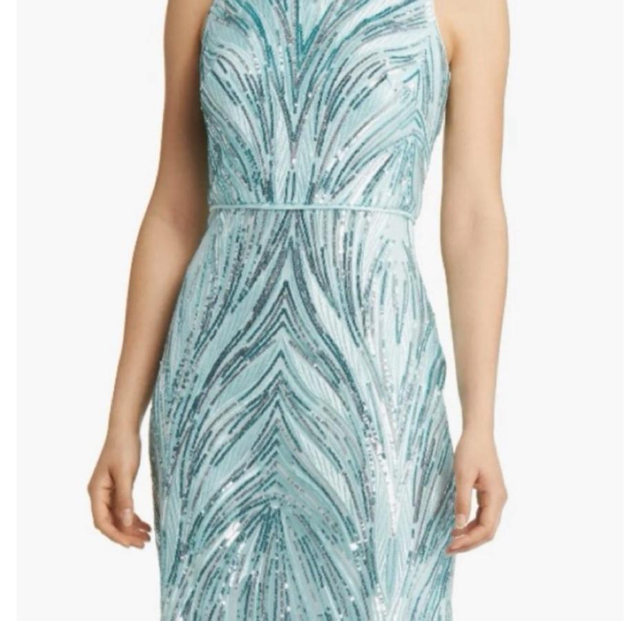 Sequin gown Aqua  — photo 3 of 4