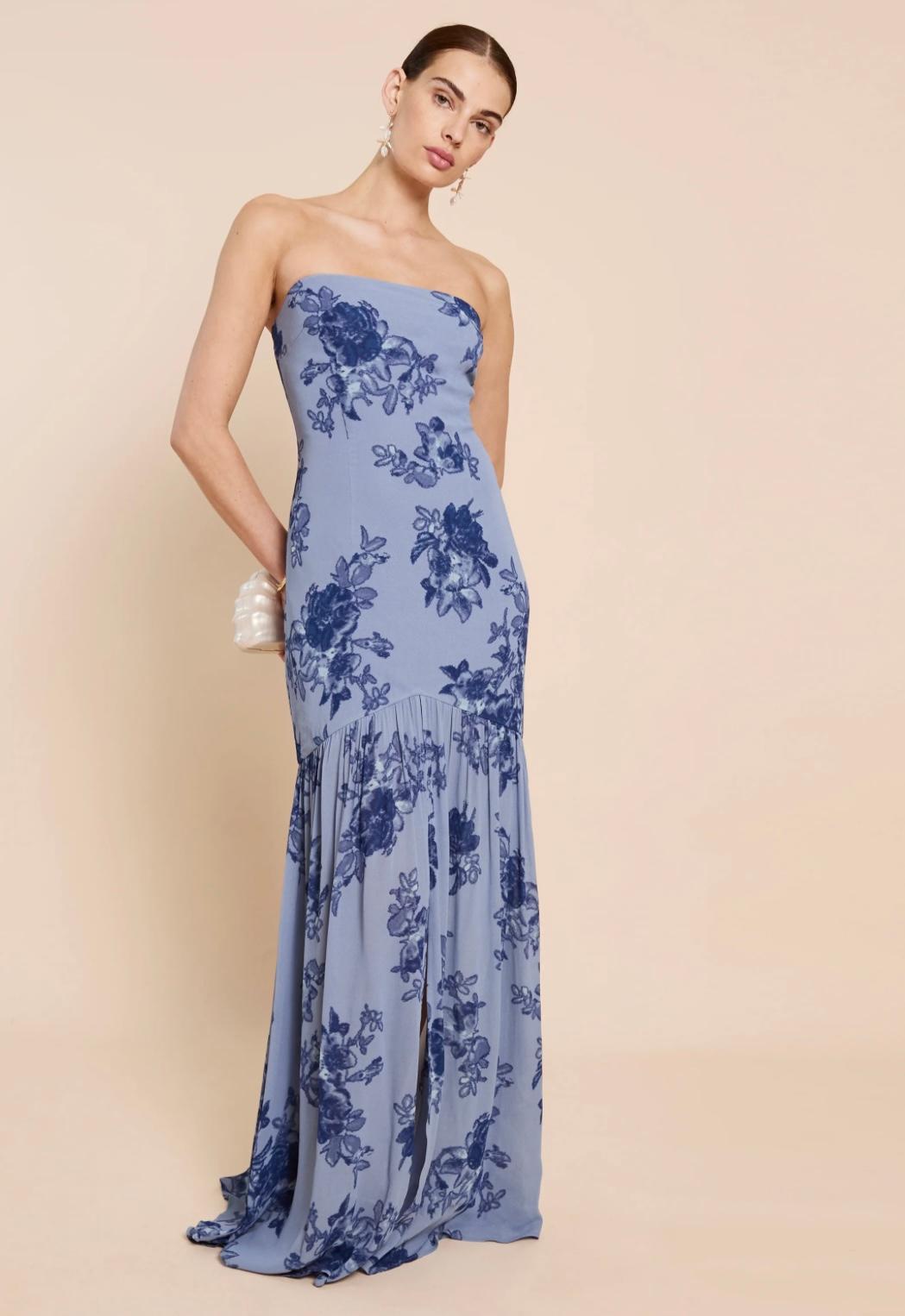 Floral Strapless Maxi Dress — photo 2 of 3