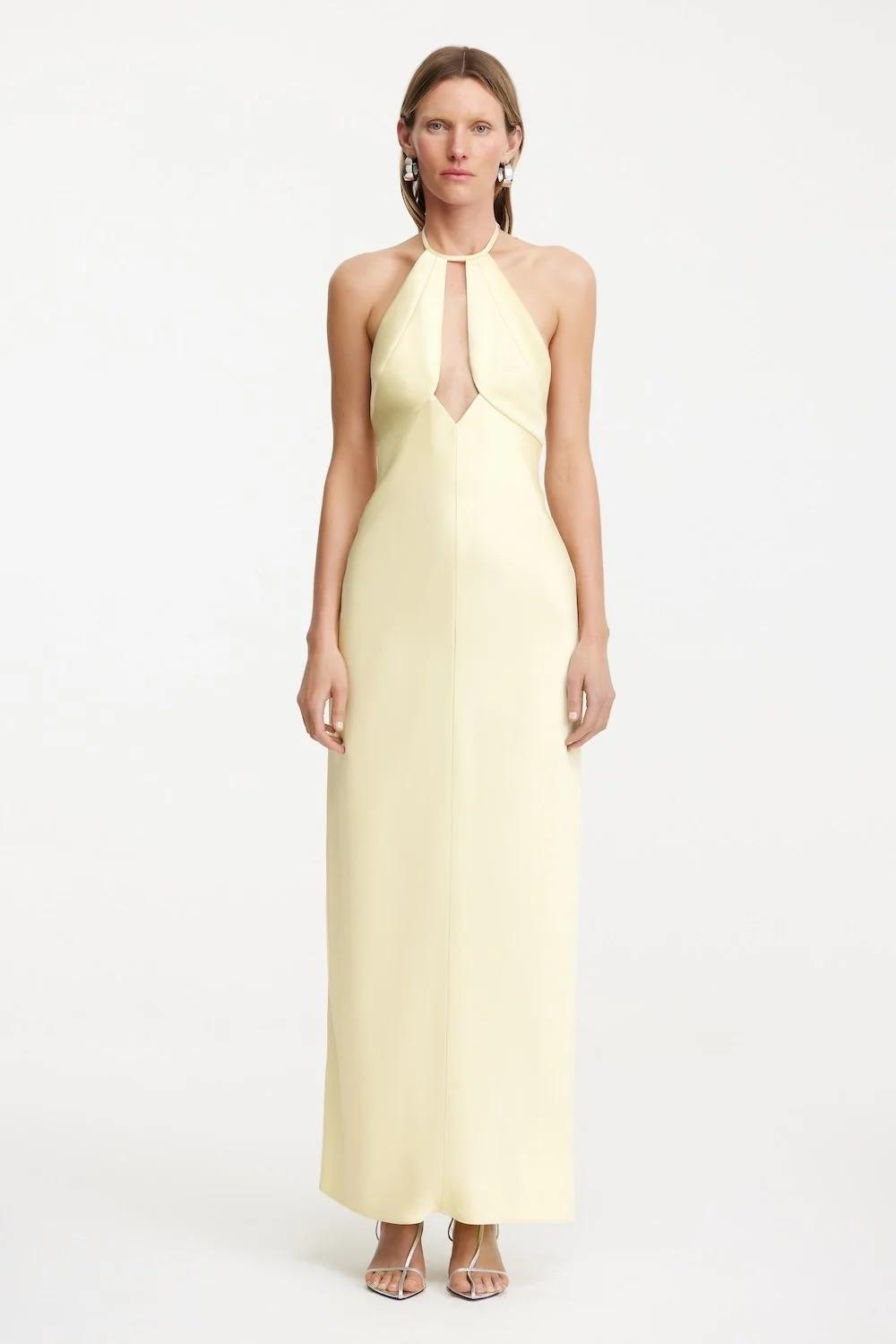 Becca Yellow Halter Dress — photo 3 of 3