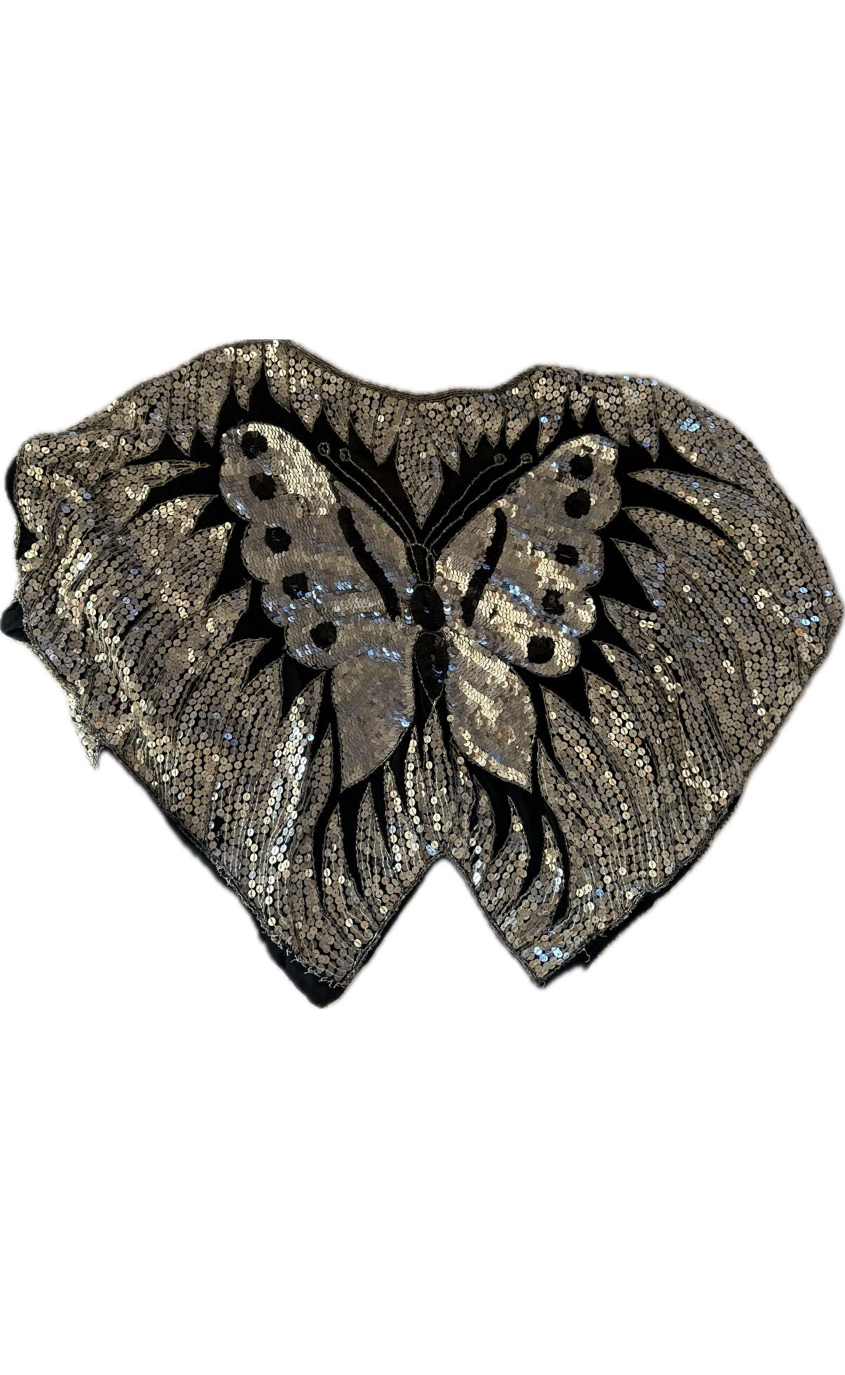 Vintage Sequin Butterfly Capelet Top — photo 2 of 2