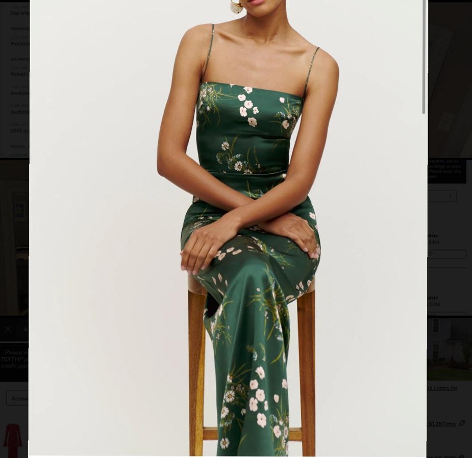 Reformation Frankie Silk Dress — photo 1 of 4