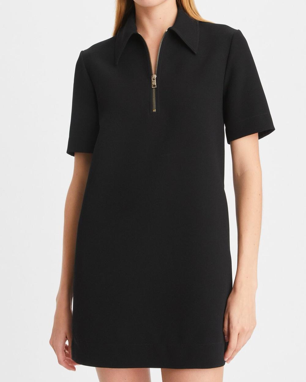Tory Burch Black Crepe Polo Dress — photo 1 of 5