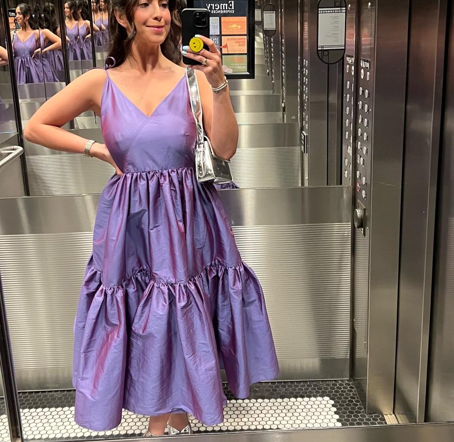 Purple Black Tie Dress — photo 2 of 5