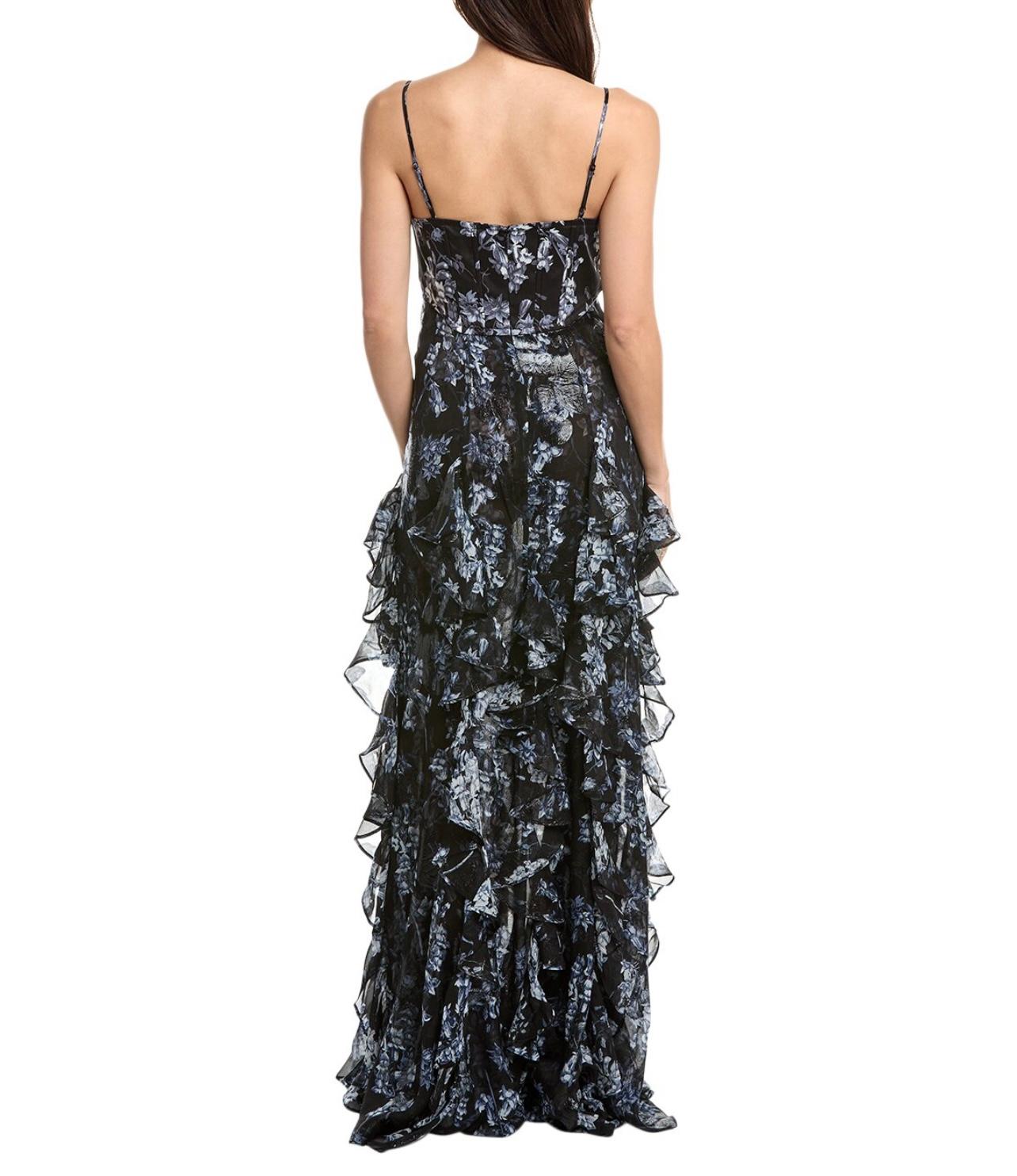 Glenda floral-print ruffled gown — photo 2 of 5