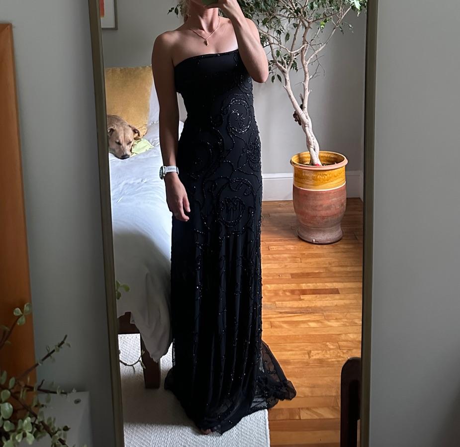 Vintage black beaded dress  — photo 2 of 3