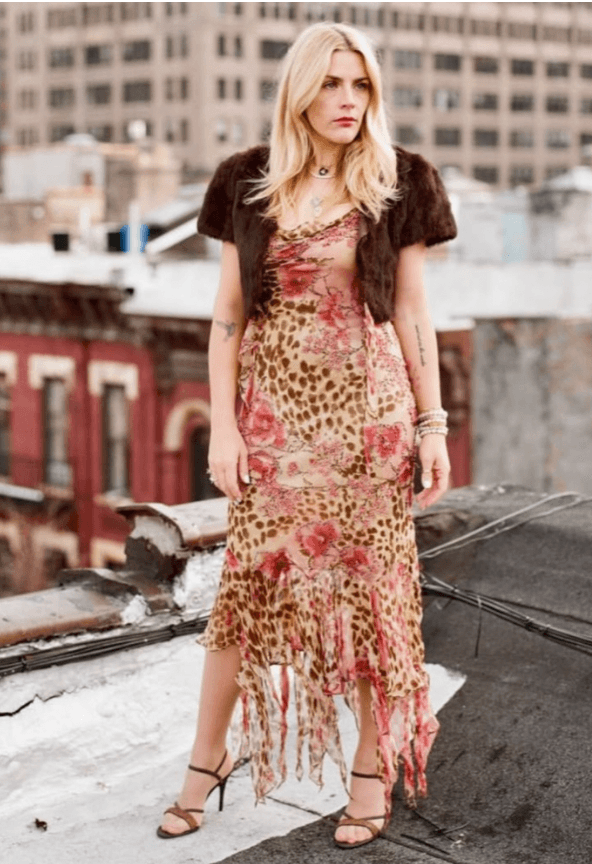 Silk Beaded Vintage Dress — photo 2 of 3