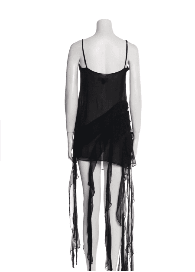 Dana Foley Black Ruffle Dress — photo 2 of 2