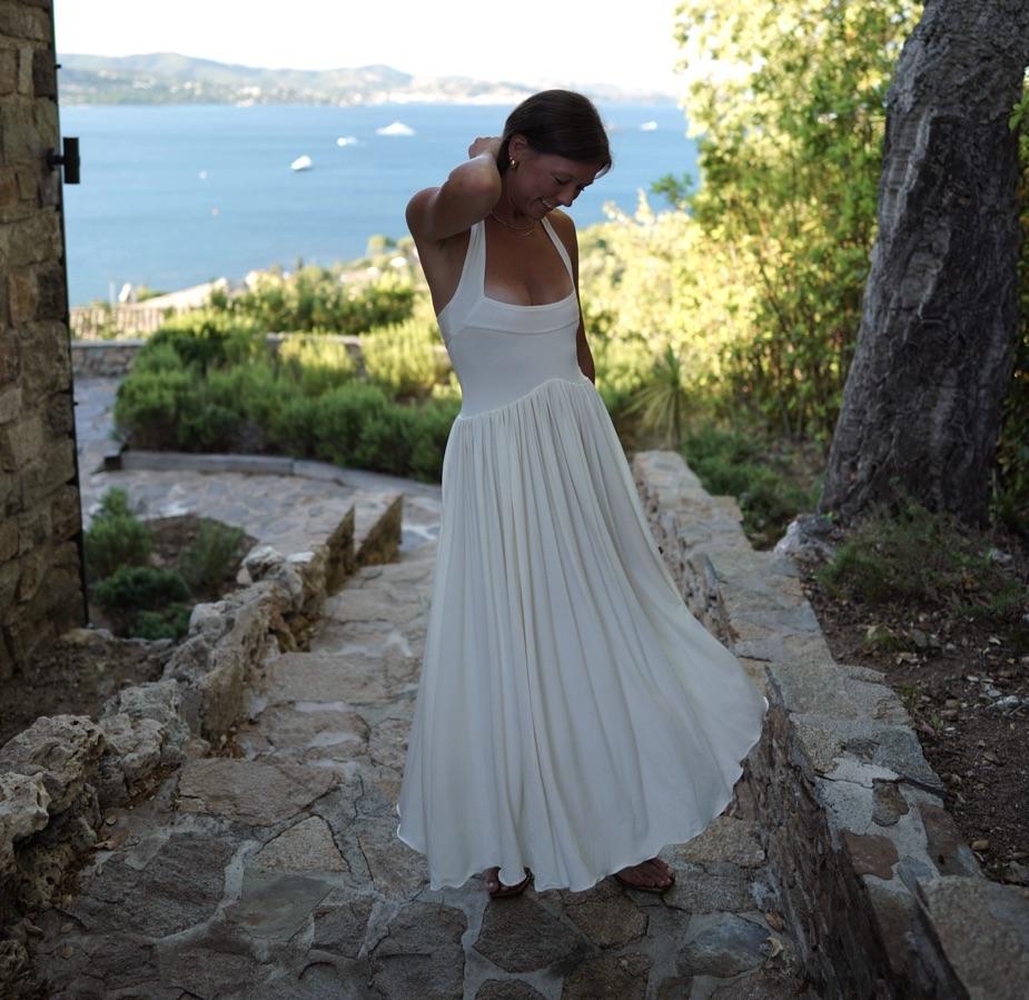 Khaite White Halter Dress — photo 3 of 5