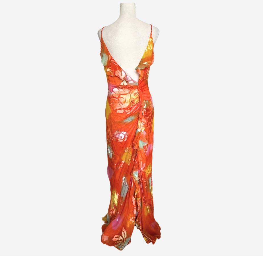 Vintage Orange Floral Dress — photo 2 of 4