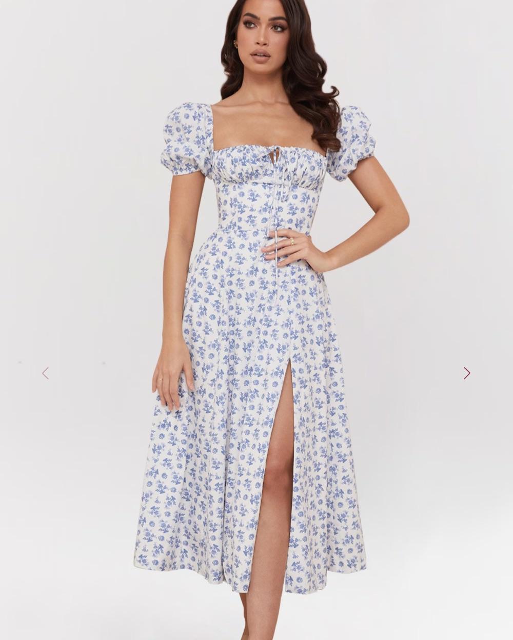 Milkmaid Floral Dress